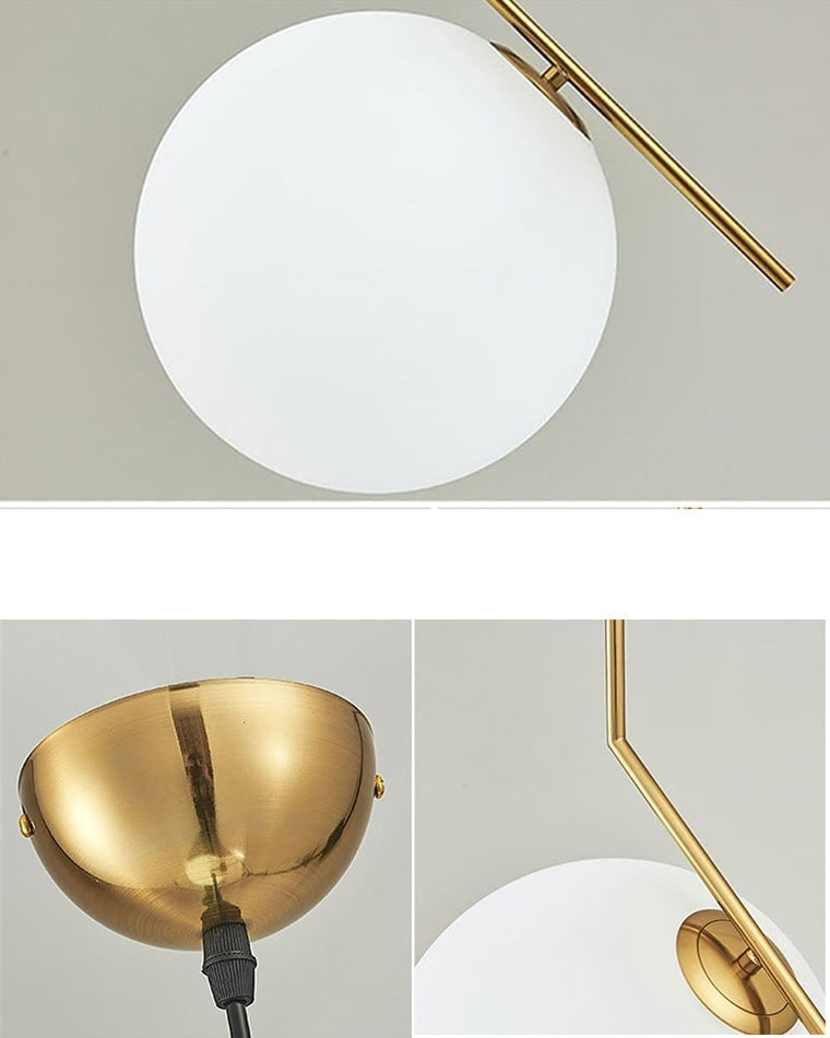 WOMO Milchglas-Kugel-Pendelleuchte-WM2507