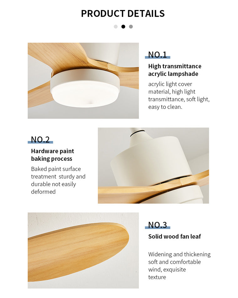 WOMO Mid Century Modern Deckenventilatorlampe-WM5043