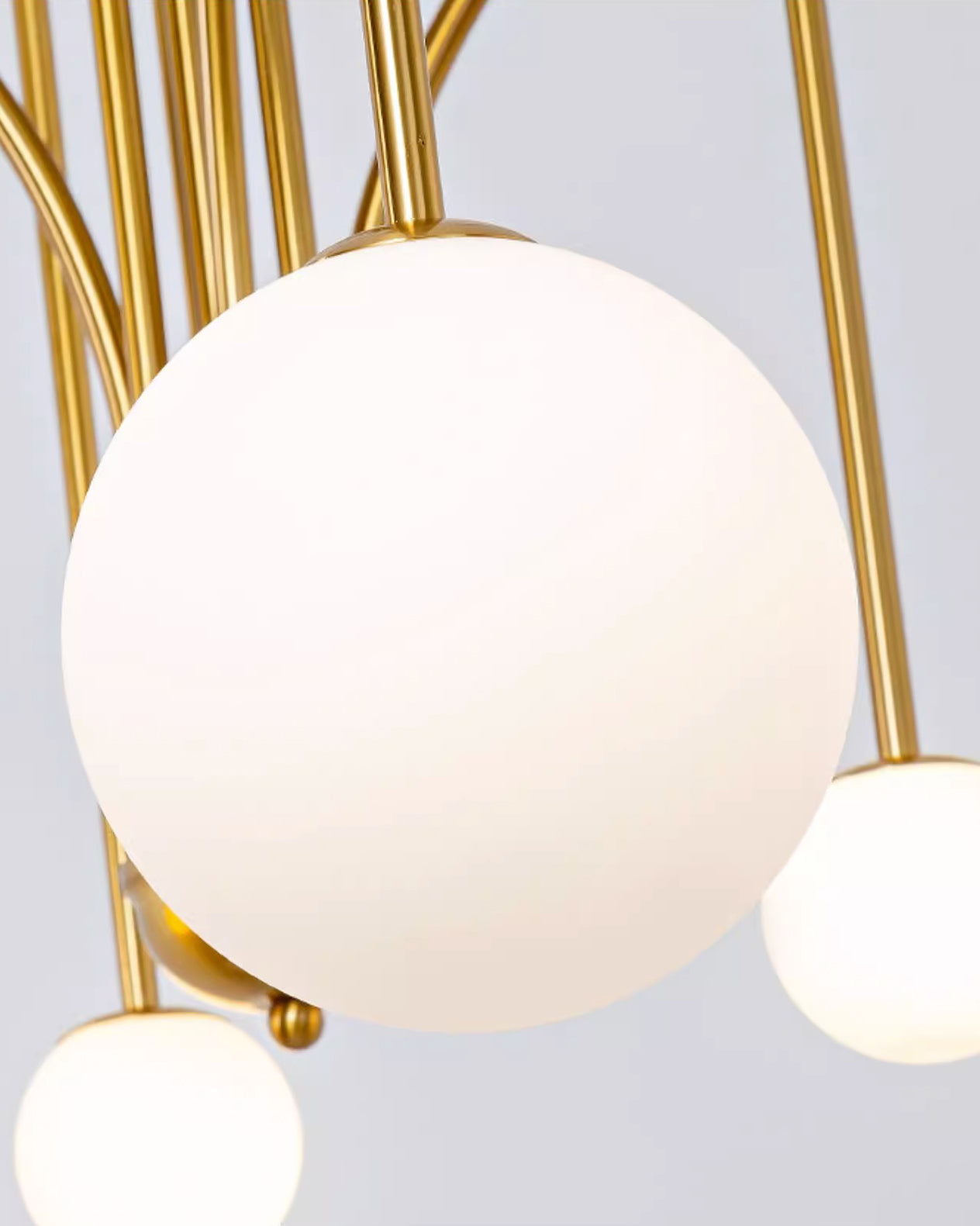 WOMO Mid Century Kronleuchter Glaskugeln im Wohnzimmer-WM2522