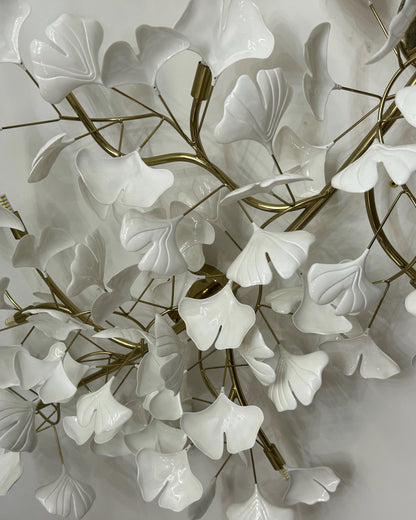 WOMO Ceramic Gingko Flush Mount Ceiling Light-WM1119
