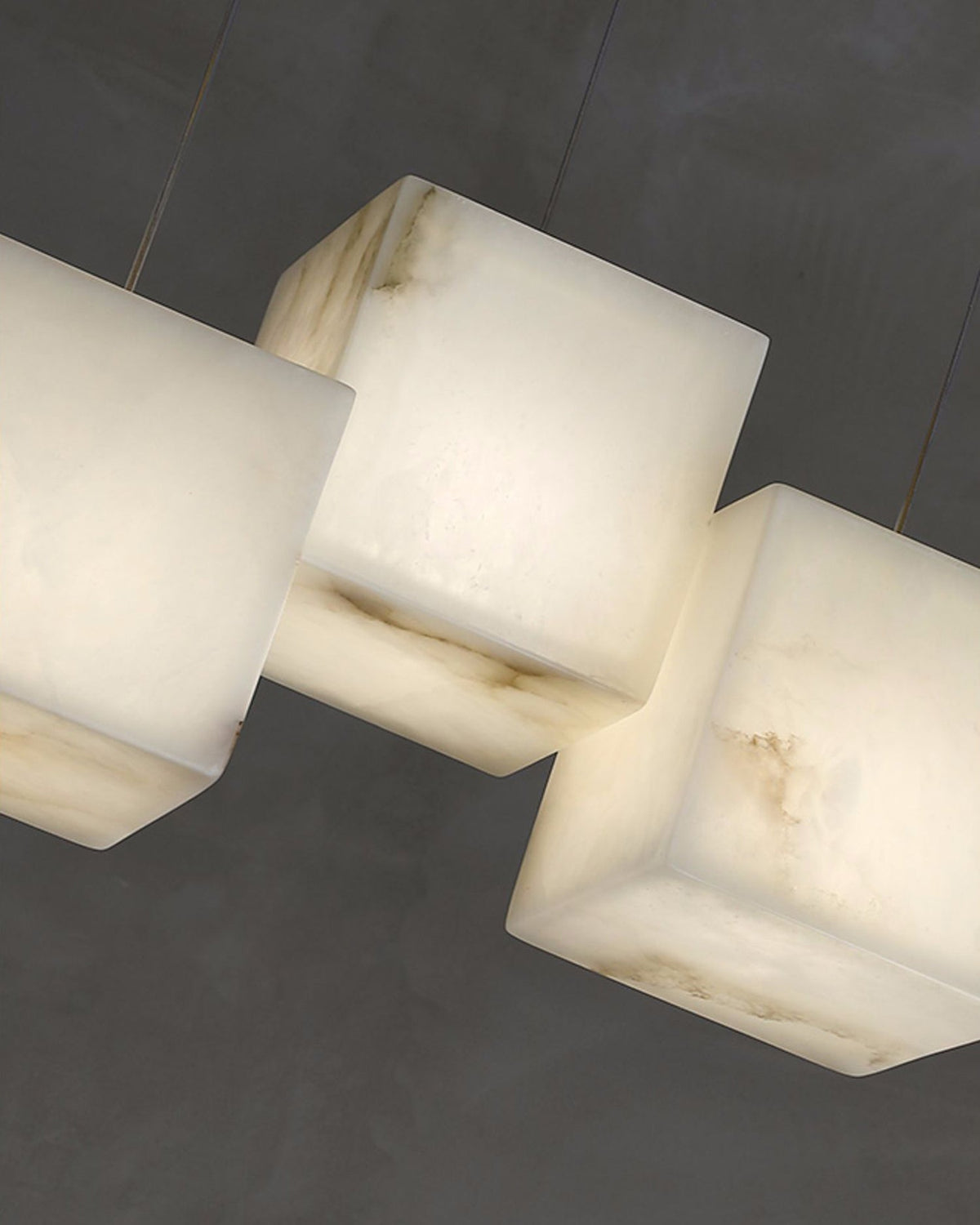 WOMO Cubic Staggered Alabaster Pendant Light-WM2852