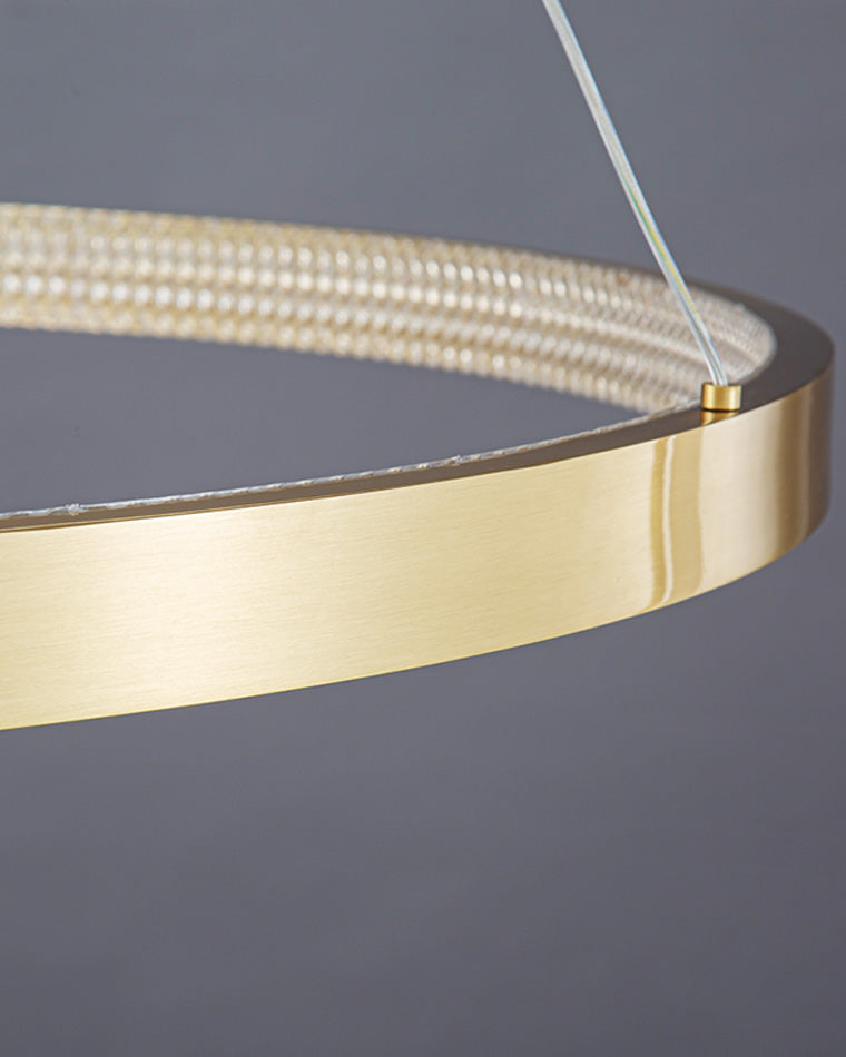 WOMO LED Kronleuchter Ring aus Messing-WM2357