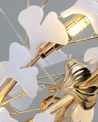 WOMO Dining Room Chandelier White Gold Porcelain-WM2420