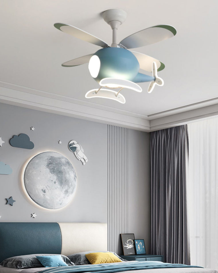 WOMO Flugzeug Kinder Deckenventilator Lampe-WM5007
