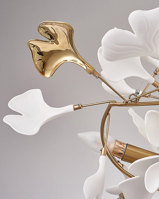WOMO Design Chandelier White Gold Porcelain-WM2411