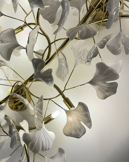 WOMO Ceramic Gingko Flush Mount Ceiling Light-WM1119