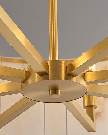 WOMO Round Alabaster Chandelier-WM2390a