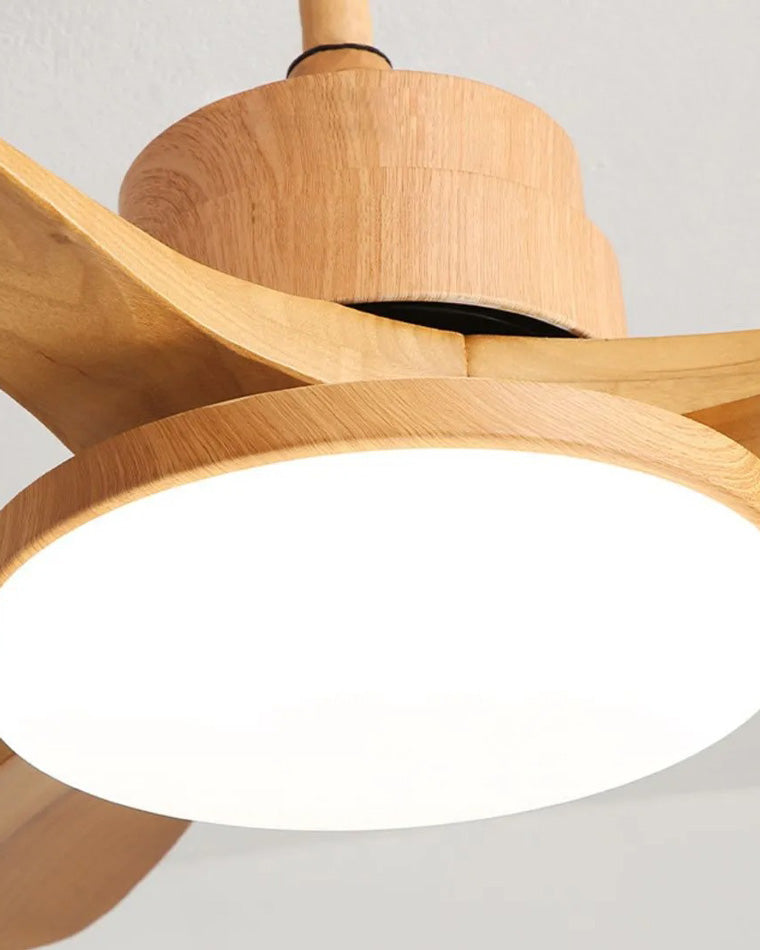 WOMO Deckenventilatorlampe mit 3 Holzflügeln-WM5090