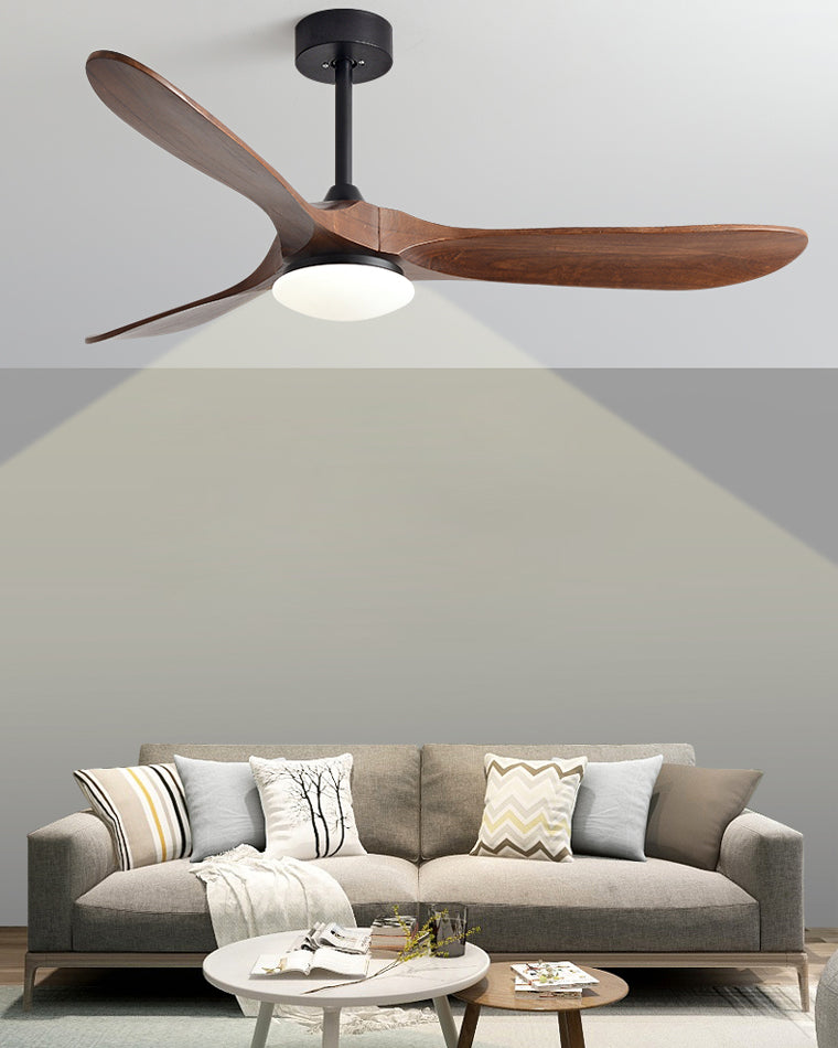 WOMO Propeller-Deckenventilatorlampe aus Holz-WM5008