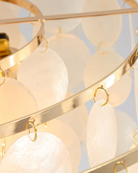 WOMO Capiz Round Chandelier-WM2474