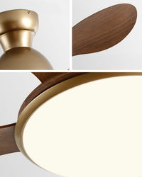 WOMO Ceiling Fan Lamp with Flat Design - WM5164