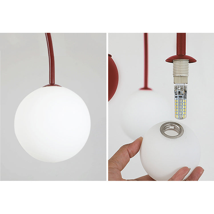WOMO Mid Century Kronleuchter Glaskugeln im Wohnzimmer-WM2522