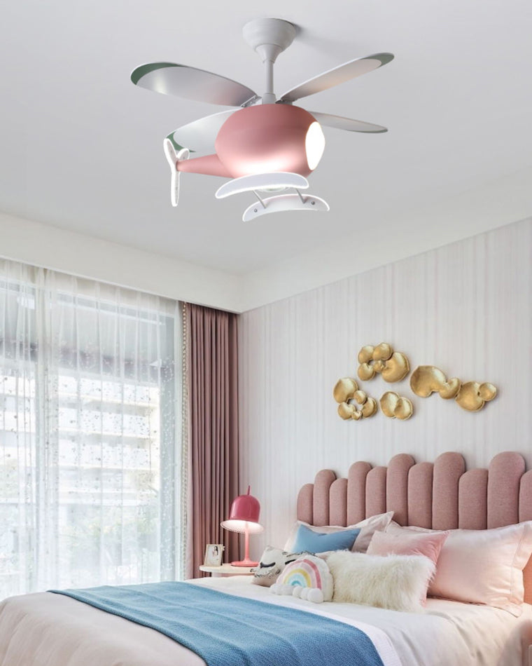 WOMO Flugzeug Kinder Deckenventilator Lampe-WM5007