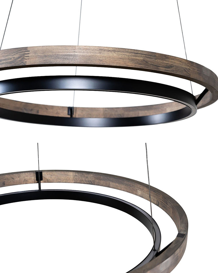 WOMO LED Kronleuchter Ring Esstisch Holz Landhaus Modern-WM2492