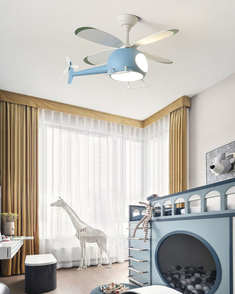 WOMO Flugzeug Kinder Deckenventilator Lampe-WM5007