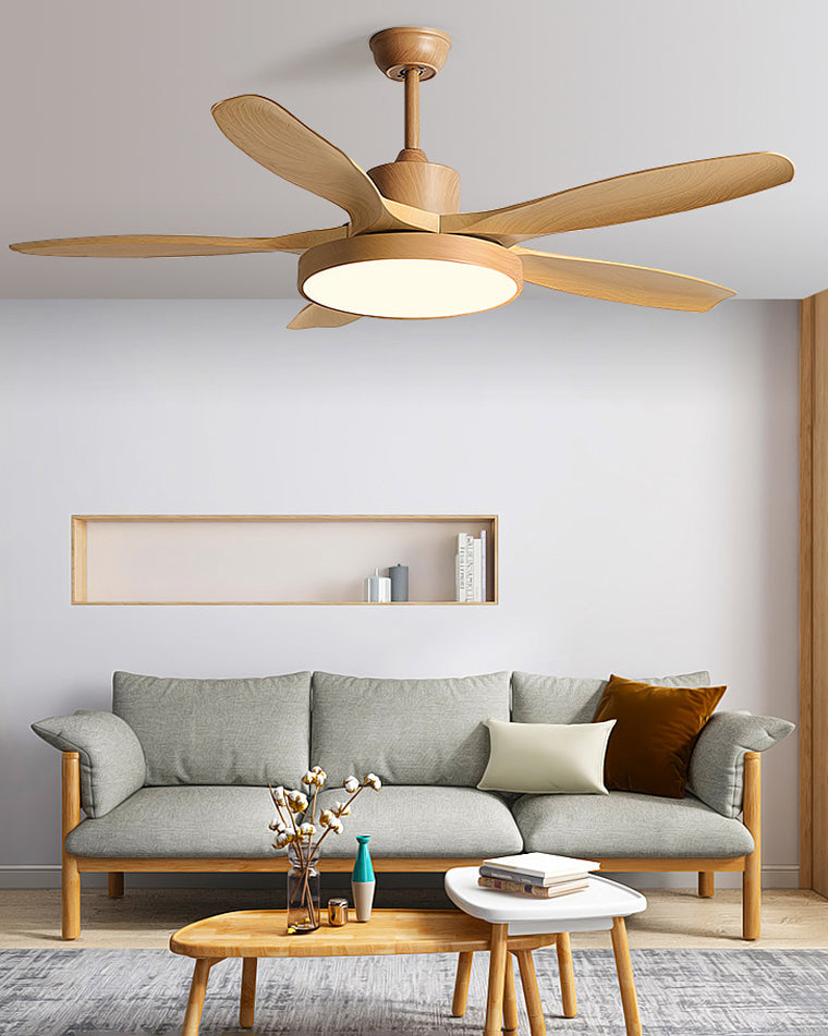 WOMO Scandi Ventilateur de plafond réversible avec lumière WM5002