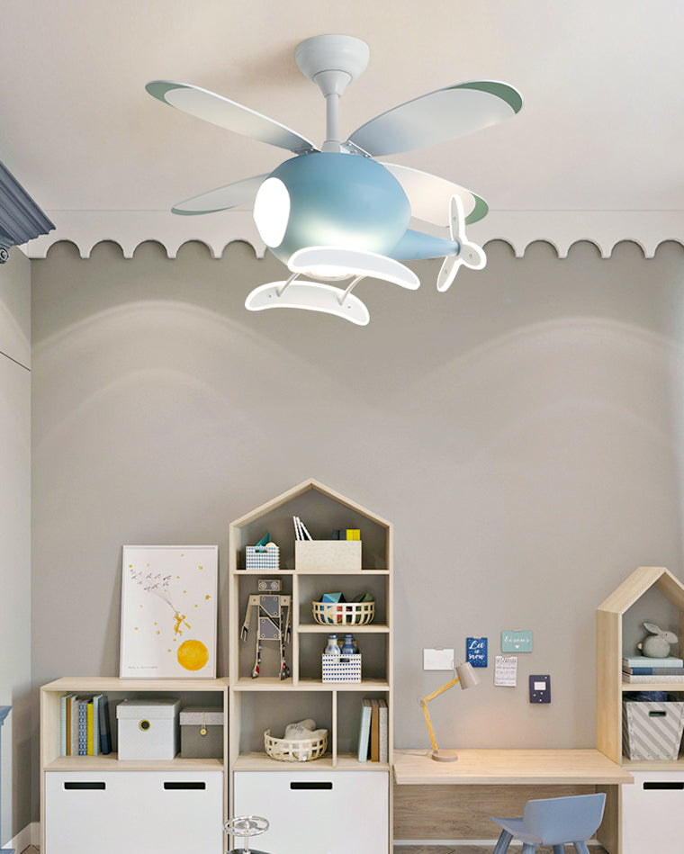 WOMO Flugzeug Kinder Deckenventilator Lampe-WM5007