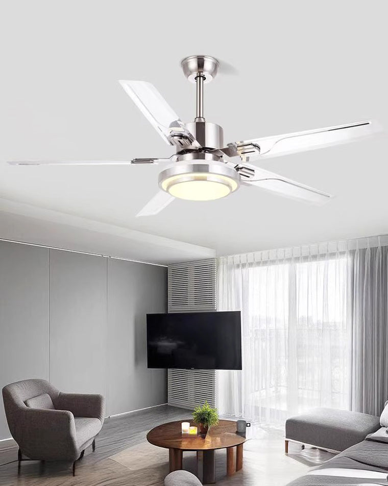 WOMO Slimline Edelstahl-Deckenventilatorlampe-WM5112