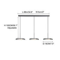 WOMO 3-light Disc Pendant Light-WM2015