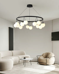 WOMO Black Chandelier Round Glass Globes-WM2318
