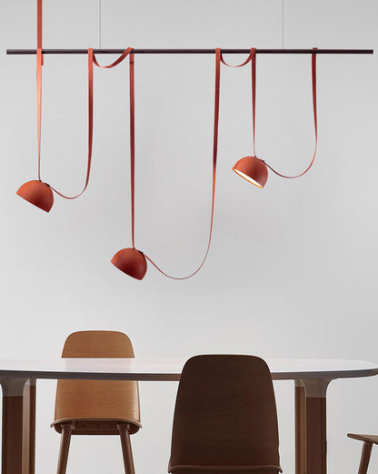 WOMO Dome Leather Linear Chandelier-WM2319