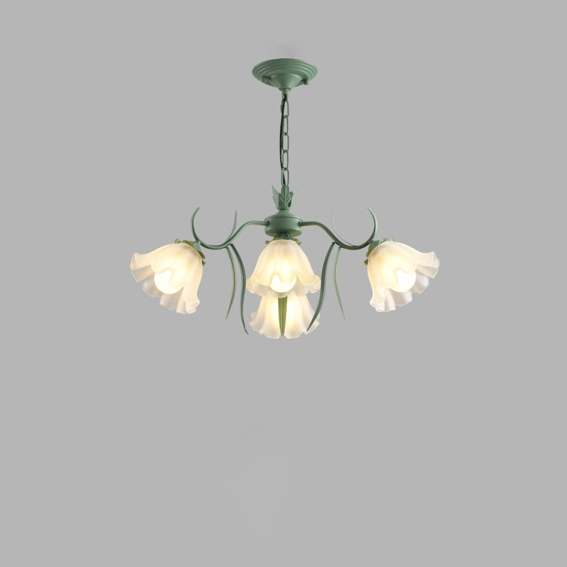 WOMO Tole Flower Glas-Kronleuchter-WM2307
