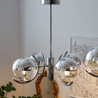 WOMO Glass Orb Chandelier Chrome Bauhaus Style-WM2306