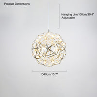 WOMO Designer LED Pendelleuchte SLV Chrom Kugel -WM2091