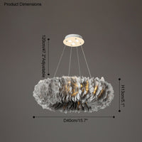 WOMO Feather Pendant Light Round Bedroom-WM2060