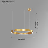 WOMO Schwarz/Gold Ring Led Kronleuchter-WM2009