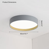 Plafonnier LED rond plat WOMO de style scandinave - WM1017