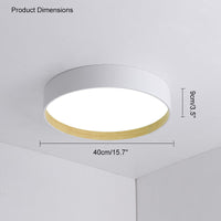Plafonnier LED rond plat WOMO de style scandinave - WM1017