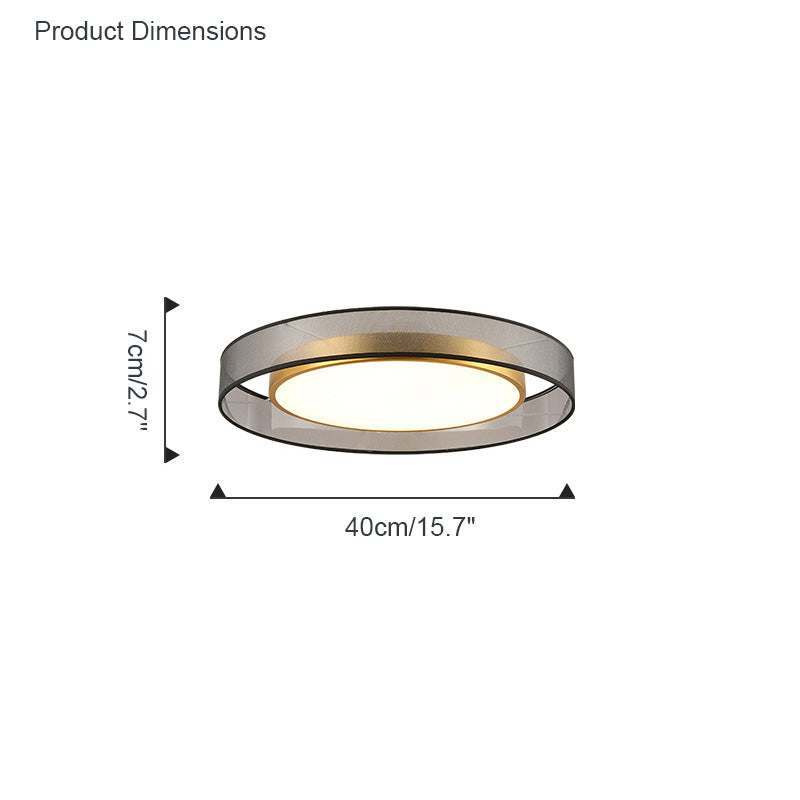 WOMO Plafonnier Rond en Tissu-WM1033