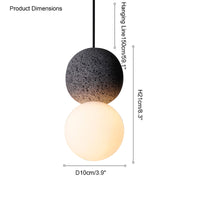 WOMO Pendant Light with White and Black Glass Sphere – WM2086