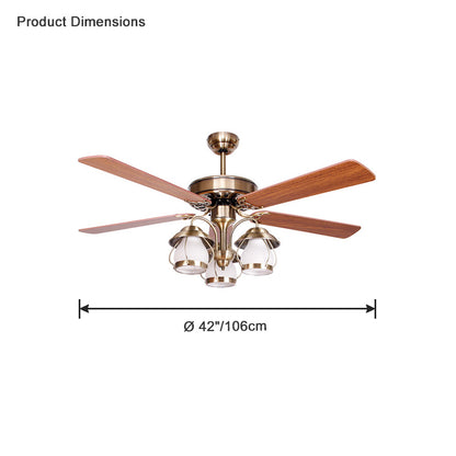 WOMO 52" Vintage Ceiling Fan Chandelier-WM5031