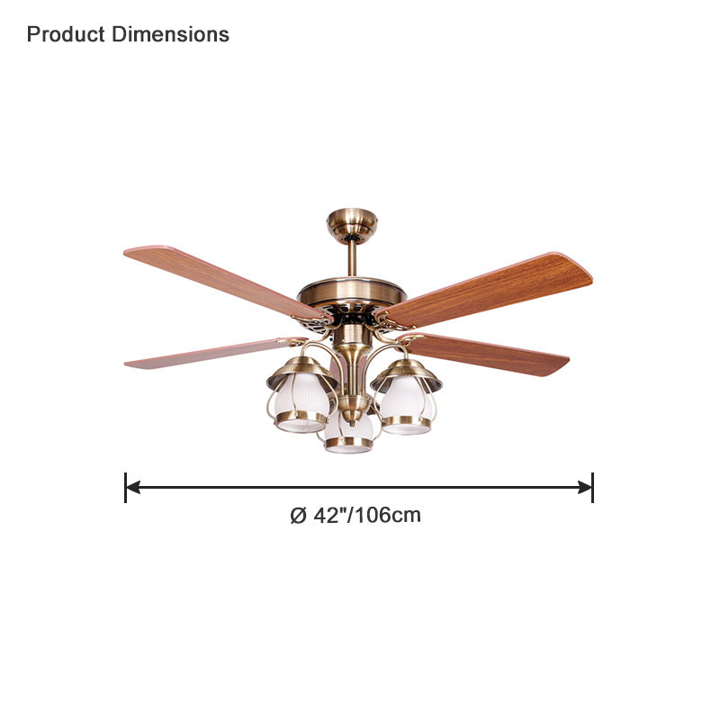 WOMO 52 Vintage Deckenventilator Kronleuchter-WM5031