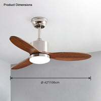 WOMO Plafonnier ventilateur Mid Century Modern-WM5034