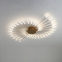 WOMO Unusual LED Ceiling Light Black Metal Large Living Room Modern-WM1000