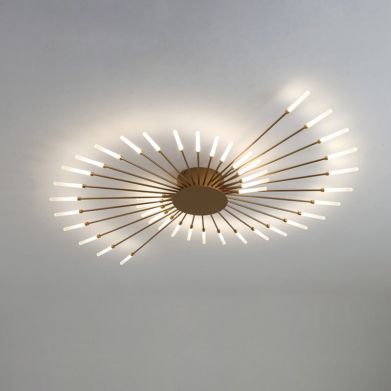 WOMO Unusual LED Ceiling Light Black Metal Large Living Room Modern-WM1000