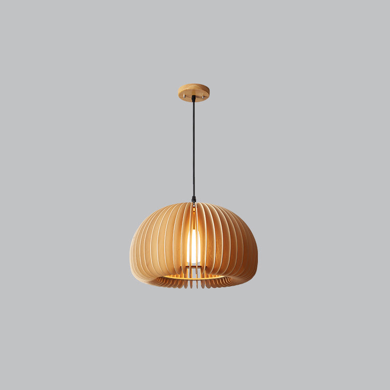 WOMO Pumpkin Wood Pendant Light-WM2105
