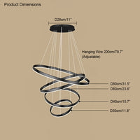 WOMO Stepped Ring LED Chandelier WM2159