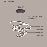 WOMO Stepped Ring LED Chandelier WM2159