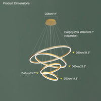 WOMO Stepped Ring LED Chandelier WM2159