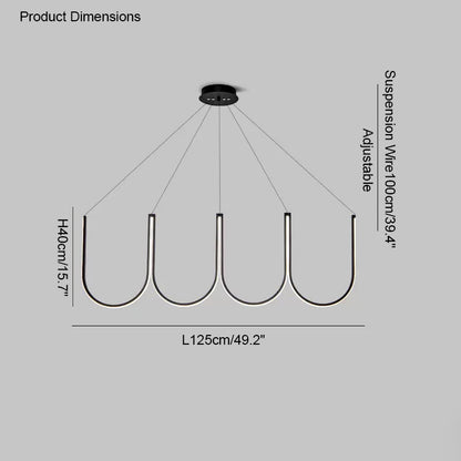 WOMO Minimal U-shaped Round chandelier-WM2143