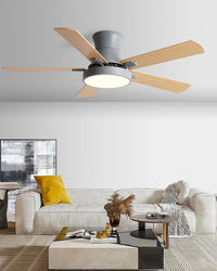 Ventilateur de plafond plat en bois WOMO-WM5014