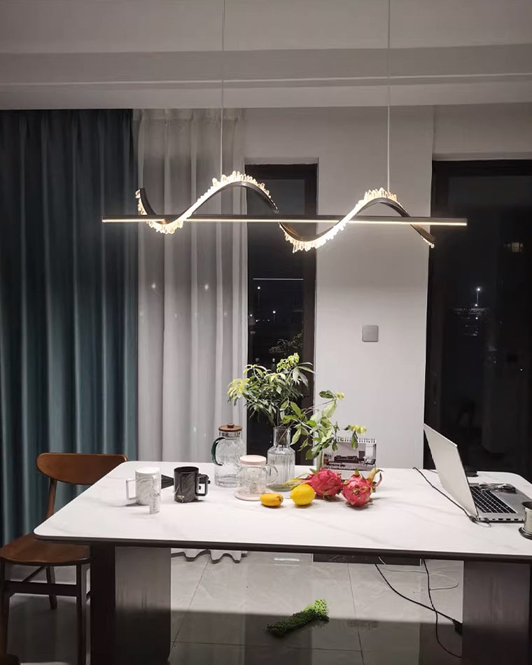 WOMO Swirl Kristall Linearkronleuchter – WM2713