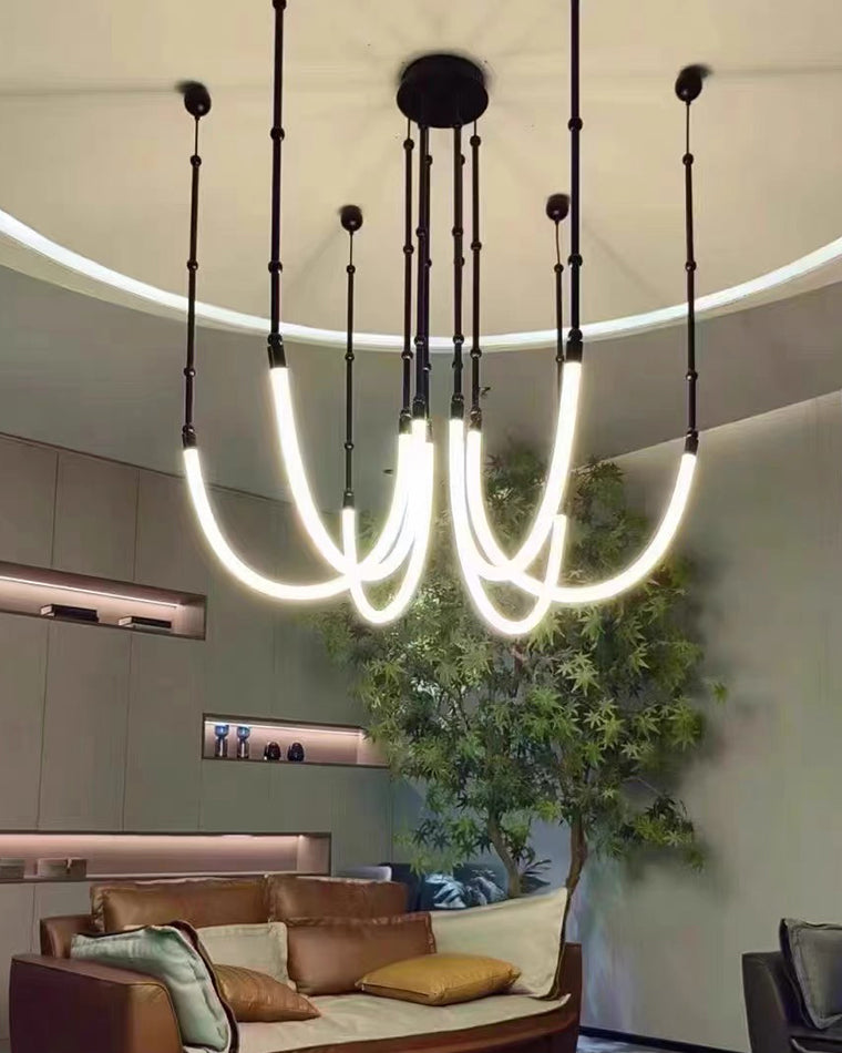 WOMO Bambus-Seil LED Kronleuchter-WM2752