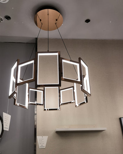 WOMO Rectangular Led Round Chandelier-WM2778