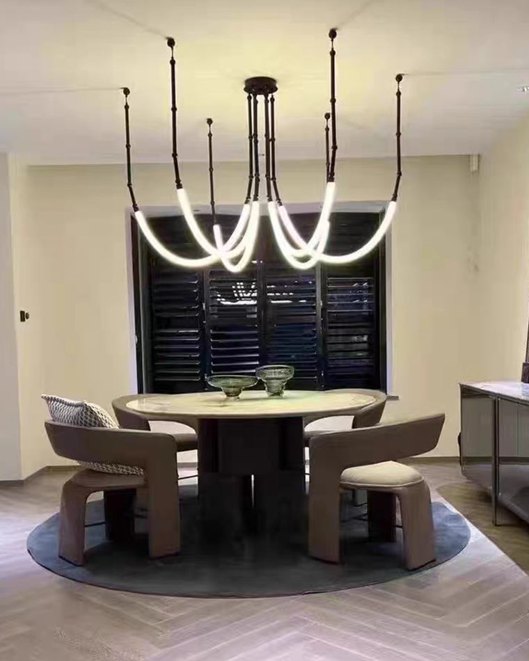 WOMO Bambus-Seil LED Kronleuchter-WM2752