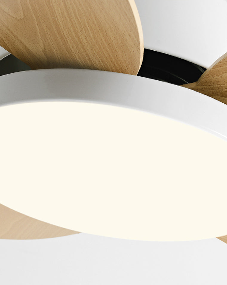 WOMO Scandi Wood Ceiling Fan Lamp-WM5004